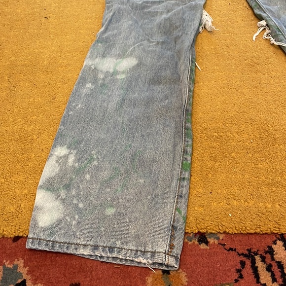 Upcycled SHEIN hand painted distressed jeans size xs - Picture 9 of 12